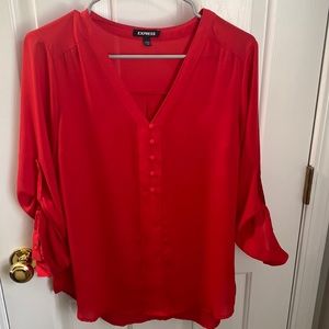 Express red blouse